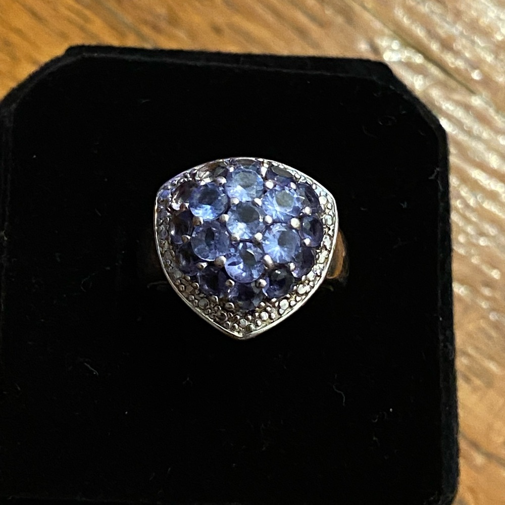 3 ctw. Genuine Tanzanite & Sterling dome ring